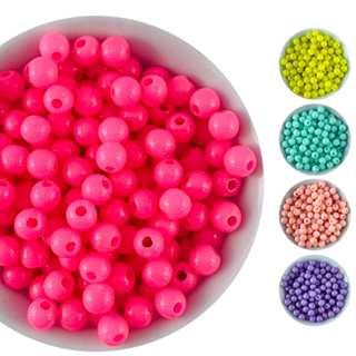 Miçangas 500/300/100 unidades tamanho 6 mm perolas para fazer pulseiras e artesanato em geral em Oferta na Shopee