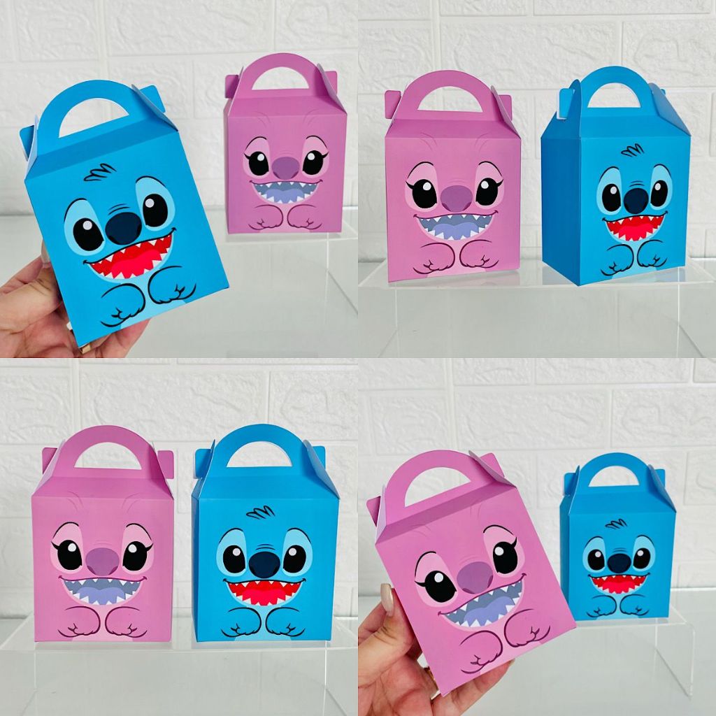 Maletinha Stitch, caixinha  stitch, caixinha rostinho stitch, lembrancinha stitch, caixinha lilo stitch (pegue e monte)