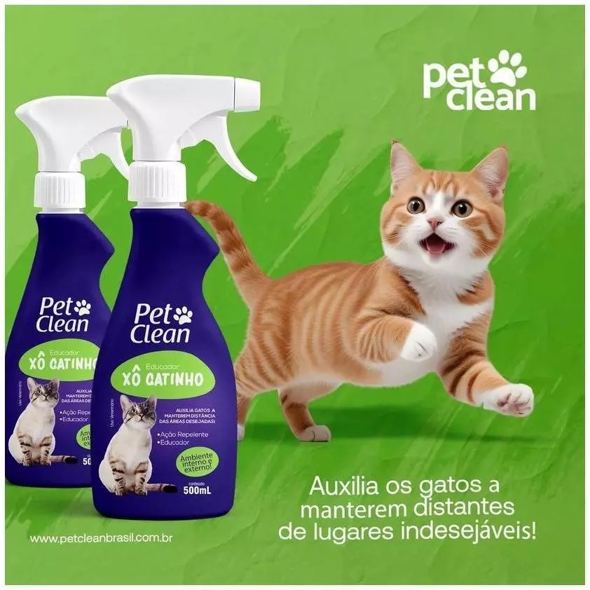 Educador Para Gatos Xô Gatinho Afasta Gato 500ml Adestrador para Gatos Pet