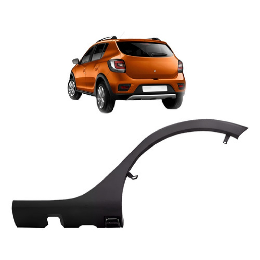 Alargador Vão De Roda Sandero Stepway 2015 A 2016 Traseira Esquerda
