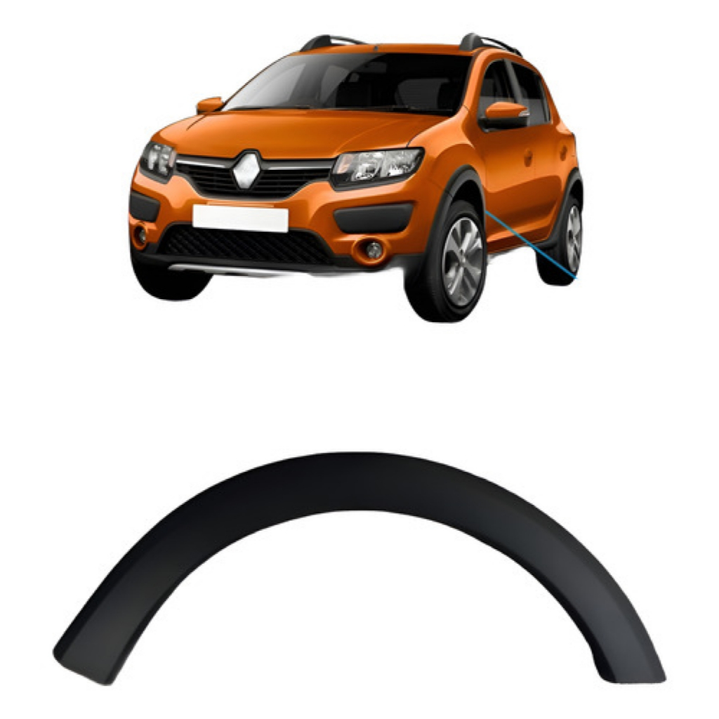 Alargador Vão De Roda Sandero Stepway 2015 A 2016 Dianteiro Esquerdo