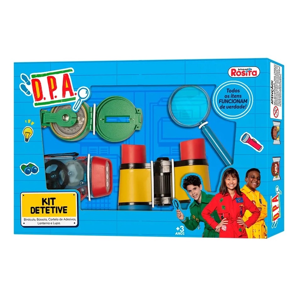 Kit Detetive Dpa Detetives Do Prédio Azul - Acessórios Que Funcionam De Verdade - Rosita