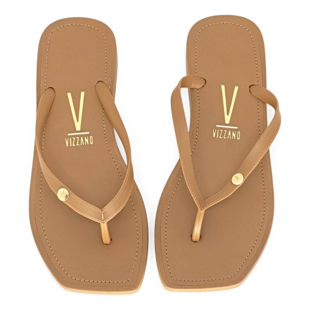 Chinelo Vizzano Bico Quadrado Feminino Casual Pingente Macio - Women Shoes