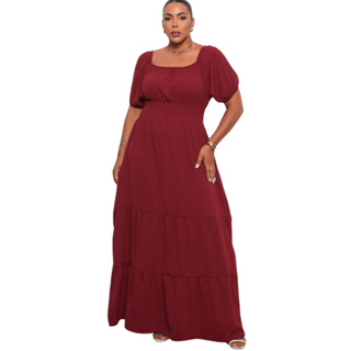 Vestido Plus Size Ciganinha Ombro a Ombro Longo Evangelica em Oferta na Shopee