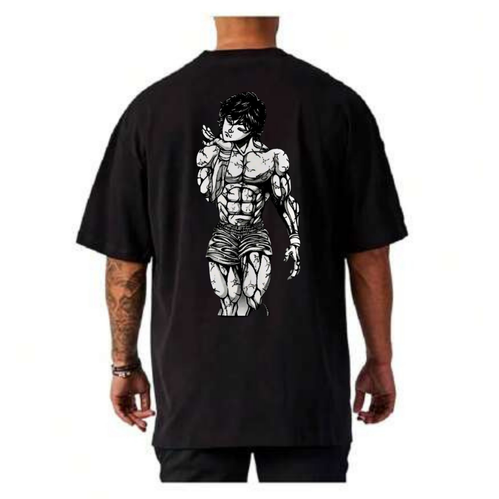 Camiseta Masculina Baki Treino Academia Camisa Oversized Lançamento 2025