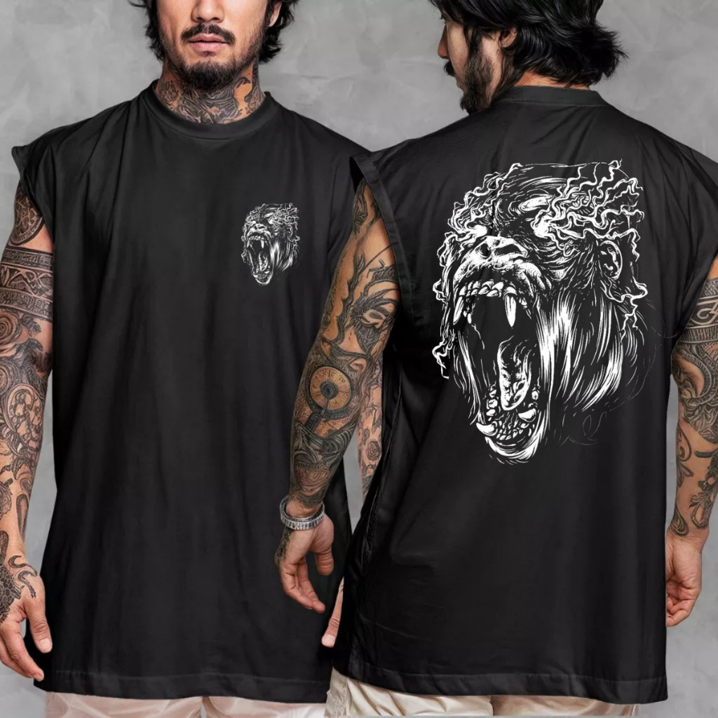 Camiseta Regata Oversized Streetwear /Casual/ Treino 100% Algodão Premium