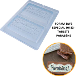 forma bwb silicone 3 partes barrinha tablete parabens 200g mães e namorados cod 10183 lançamento bwb (CHOCO)