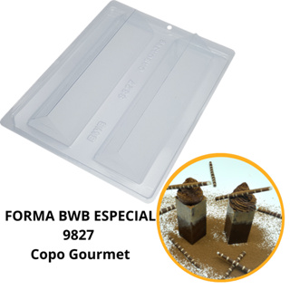 1~4 Forma silicone bwb p/chocolate (3partes) cod 9827 - Copo Gourmet 120g em Oferta na Shopee