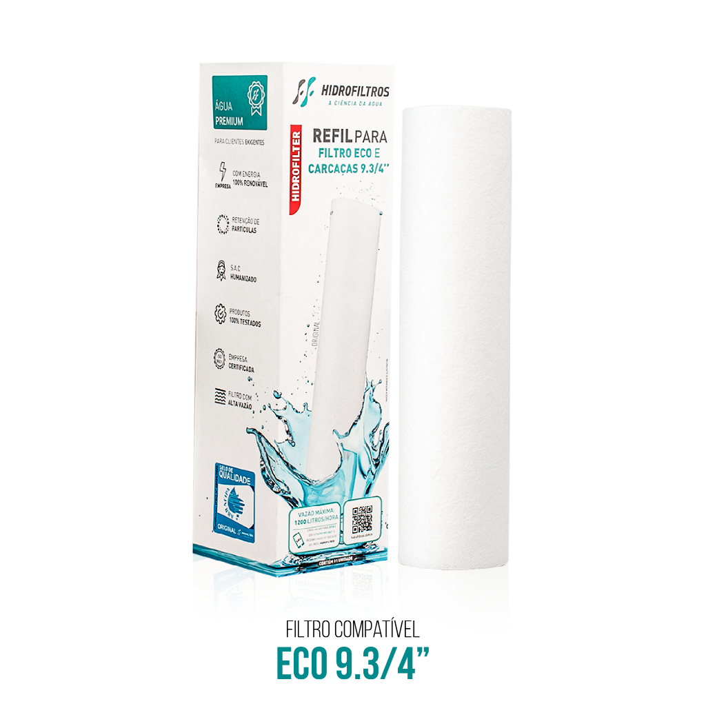 Kit 1/2/3 Filtro para Caixa dÁgua Cavalete Refil Polipropileno Eco 9.3/4 Proteção Eficiência da Água em Oferta na Shopee