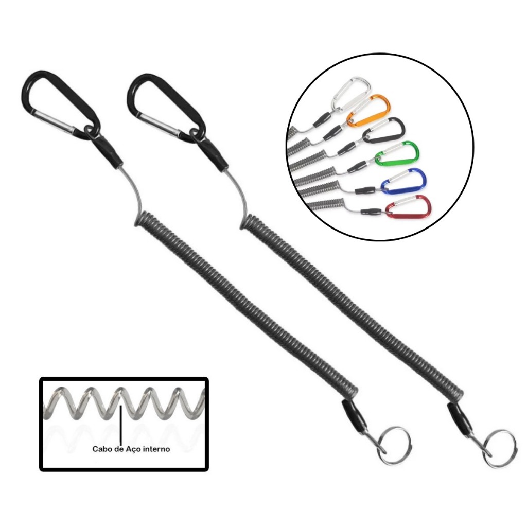 Kit C/2 Salva Varas Ou Salva Alicates De Pesca Com Mosquetao em Oferta na Shopee