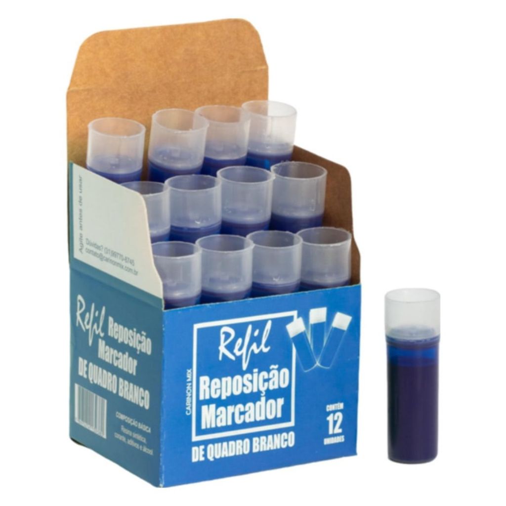 Refil Para Marcador Pincel Piloto Para Quadro Branco Board Master 5,5 ml Com 12 Unidades Azul em Oferta na Shopee
