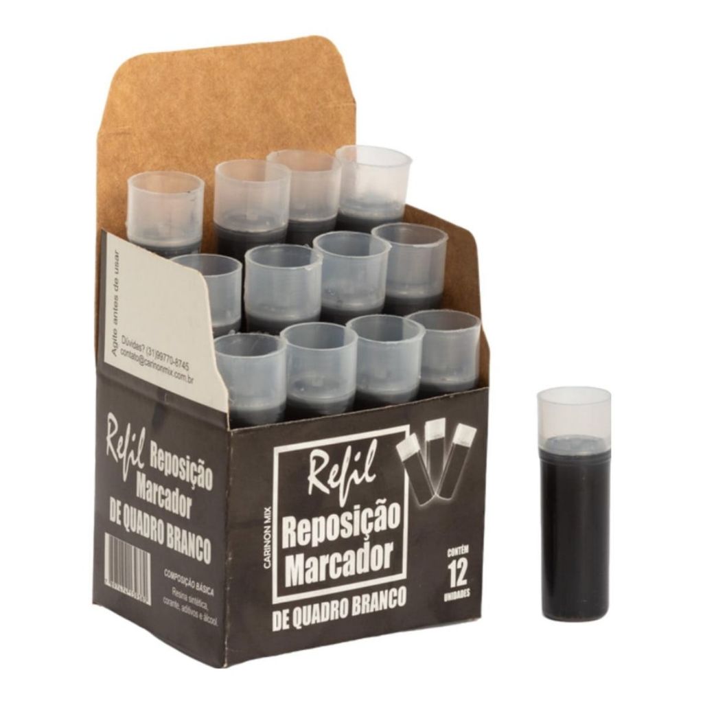 Refil Para Marcador Pincel Piloto Para Quadro Branco Board Master 5,5 ml Com 12 Unidades Preto em Oferta na Shopee
