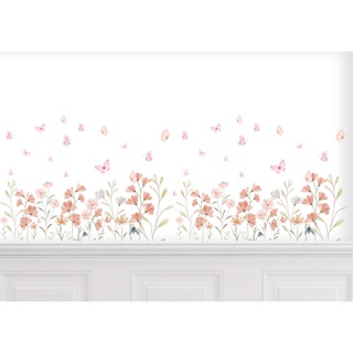 Adesivo De Parede Em Recorte Sem Fundo Flores Floral Raminhos Rose Jardim Encantado Quarto Menina em Oferta na Shopee