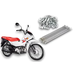 Jogo Raio Dianteiro Cromado 4mm Honda Pop110 Es 2025...