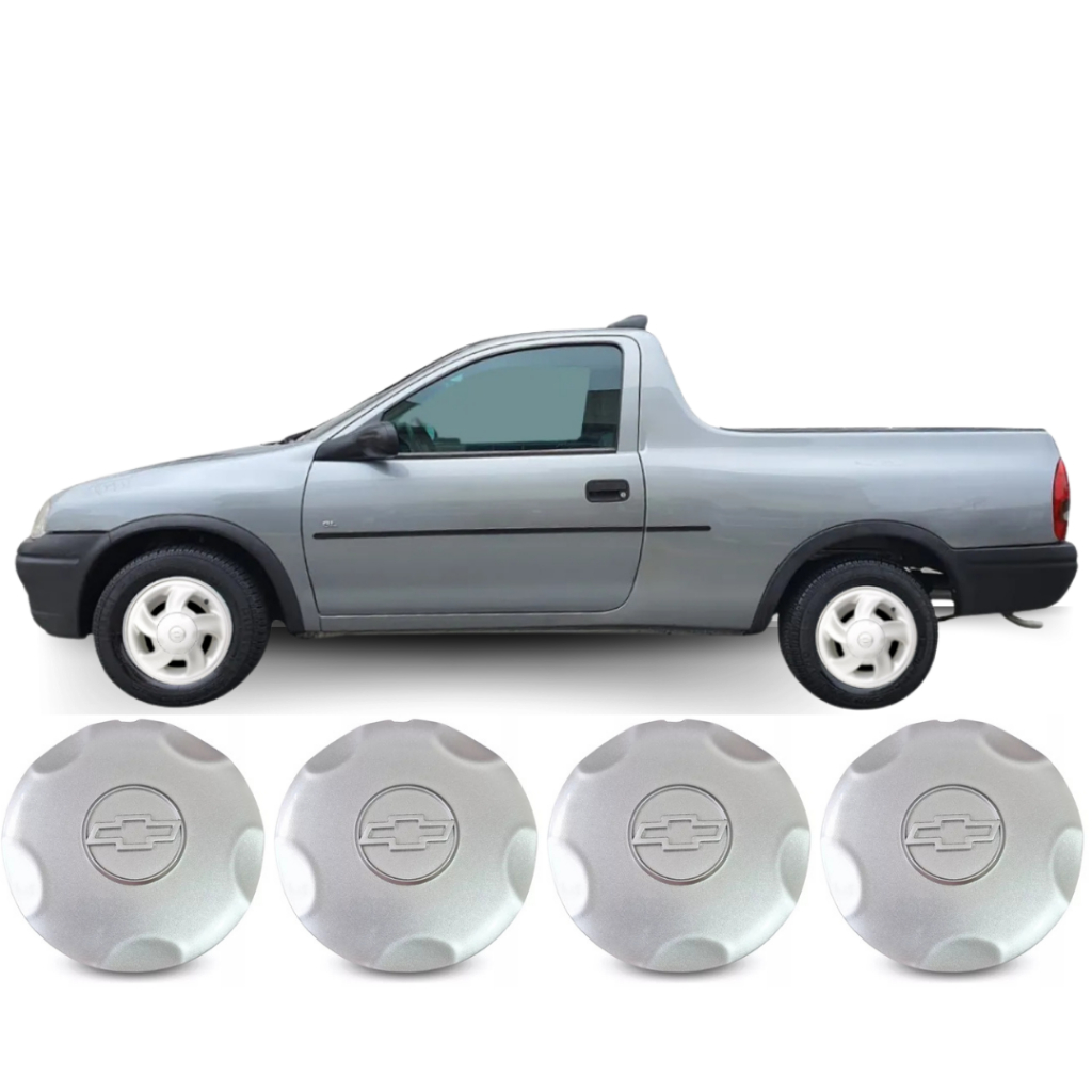 Kit Calota Centro De Roda Gm Pickup Corsa Milenium Aro 14 17