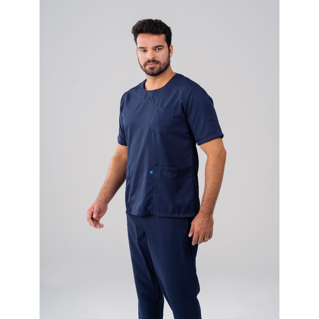 Scrub Conjunto Pijama Cirúrgico Gabardine Conjunto Masculino Gola redonda em Oferta na Shopee