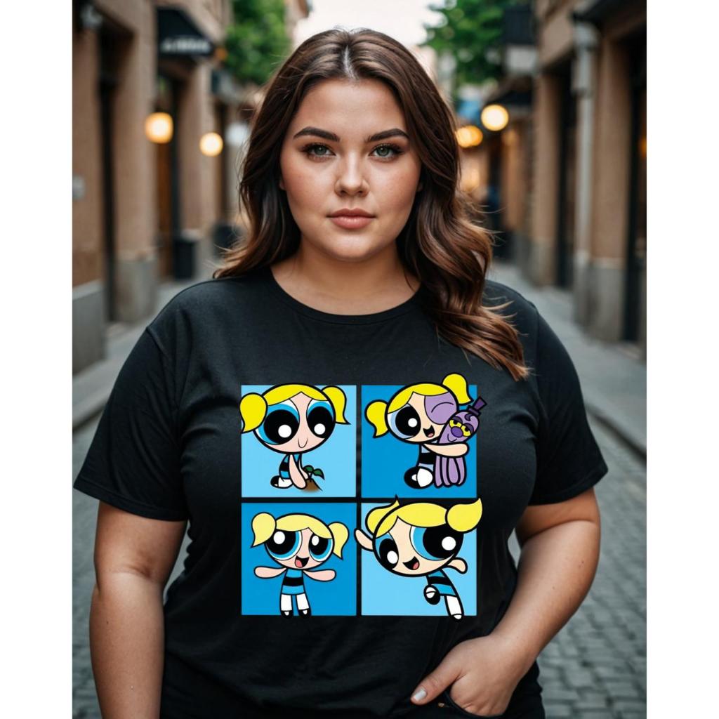 Camiseta Unissex Algodão T-shirt Lindinha Meninas Superpoderosas Ação e Diversão - Infantil Adulto e Plus Size