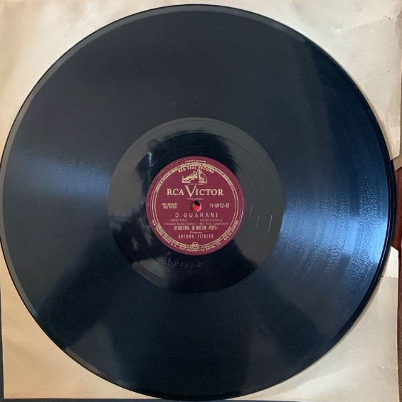 Disco 78 Rpm - O Guarani - Abertura Carlos Gomes - Orq. Boston Pops (RCA Victor 11-9112)