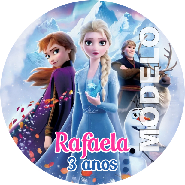 24 Adesivos Água Ouro Fino Frozen 6x6cm - Etiqueta - Rótulo Personalizado - Tag