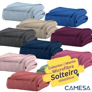 Cobertor Manta de Microfibra Liso Solteiro 150x220cm – Camesa em Oferta na Shopee
