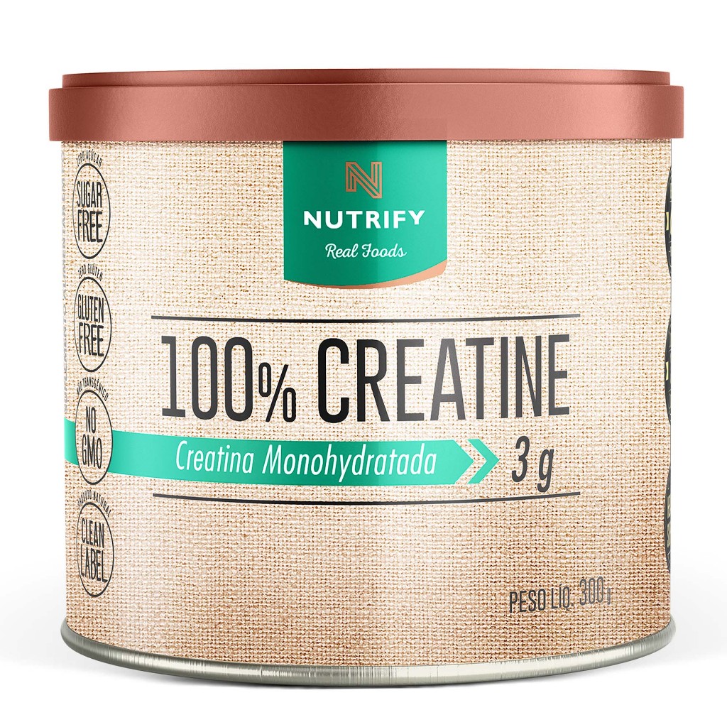 Nutrify 100% Creatine 3g de Creatina por Dose Suplemento Alimentar para Suporte Energético 300g