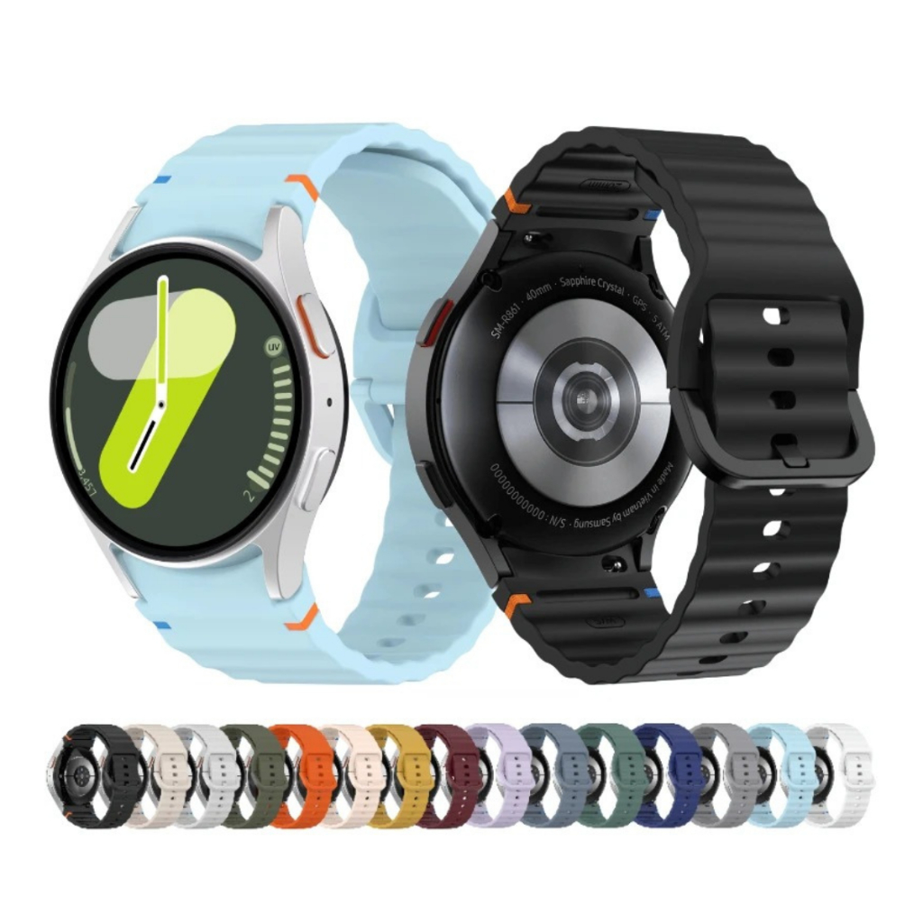 Pulseira de Silicone Para Samsung Galaxy Watch 7 6 5 4 40mm 44mm Fe (2024) em Oferta na Shopee