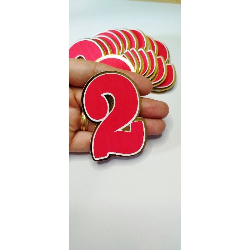 25 Apliques 7cm Números Papel Lamicote e Color Plus