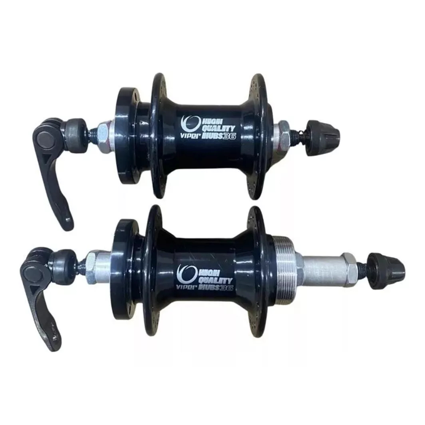 Par Cubo Viper ou Neco Rolamento de aluminio Freio A Disco C Blocagem 36f Preto