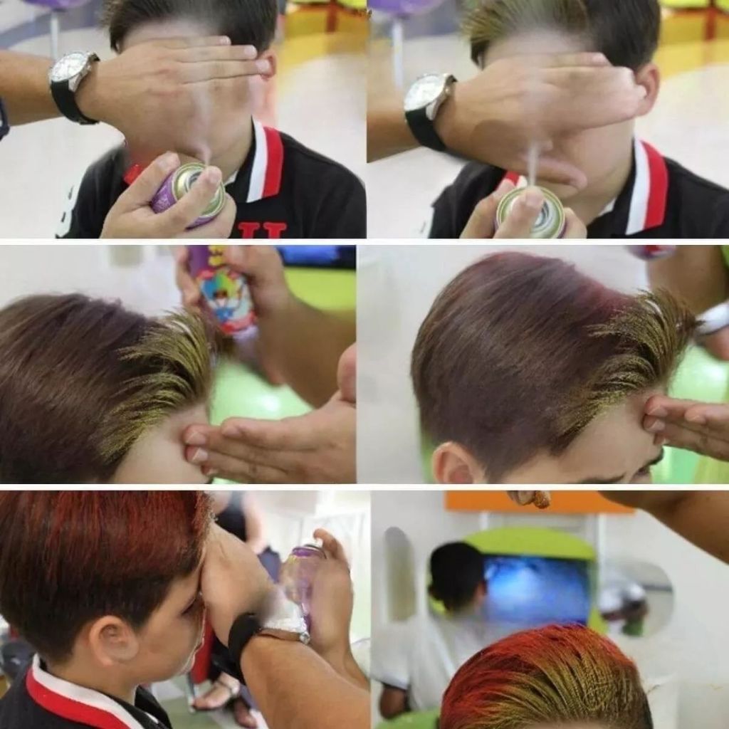 Tinta Spray Cabelo Temporaria Colorido 150ml Festa Carnaval Cabelo Maluco Infantil Carnaval — imagem 2 de 2