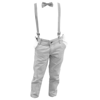 Kit De Calça + Gravata e Suspensório Juvenil Para Casamento Batizado Eventos e Igreja Pagens