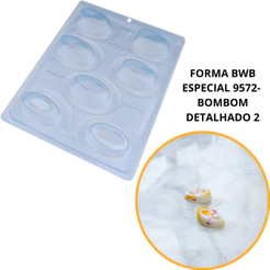 1~4 Forma BWB Com Silicone(3 partes)Cód.9569- Bombom Detalhado2 26g,Para Festas Trufas, Bombons, Alfajor (CHOCO)