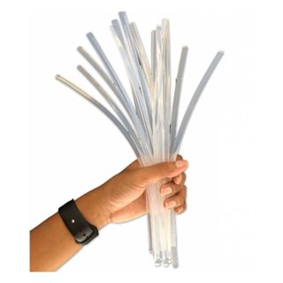 Kit 10 a 82 Bastões de Cola Quente fina  7,0mm  30 Centimetros transparente. em Oferta na Shopee