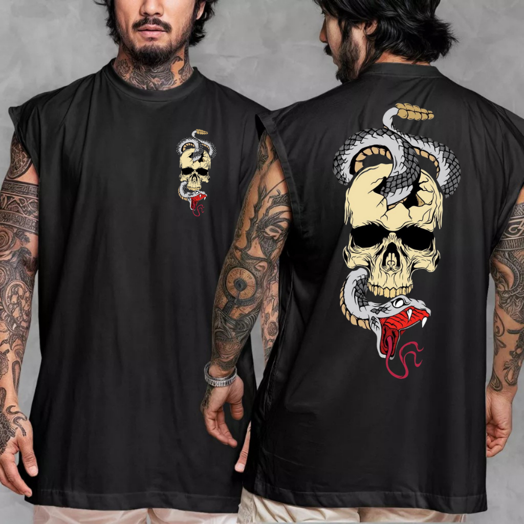 Camiseta Streetwear Masculina Regata Oversized Estampada Moda Casual