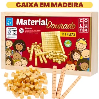 MATERIAL DOURADO 111 Peças E Caixa De Madeira