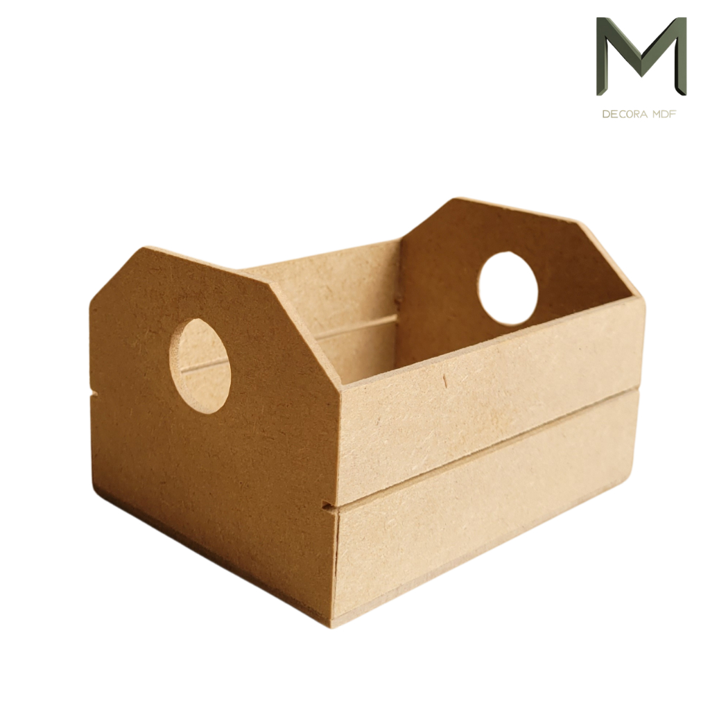 Kit Mini Caixote Em MDF Com 10 Unidades Mercado Festa Lembrancinha Caixotinho Cestinha Doces