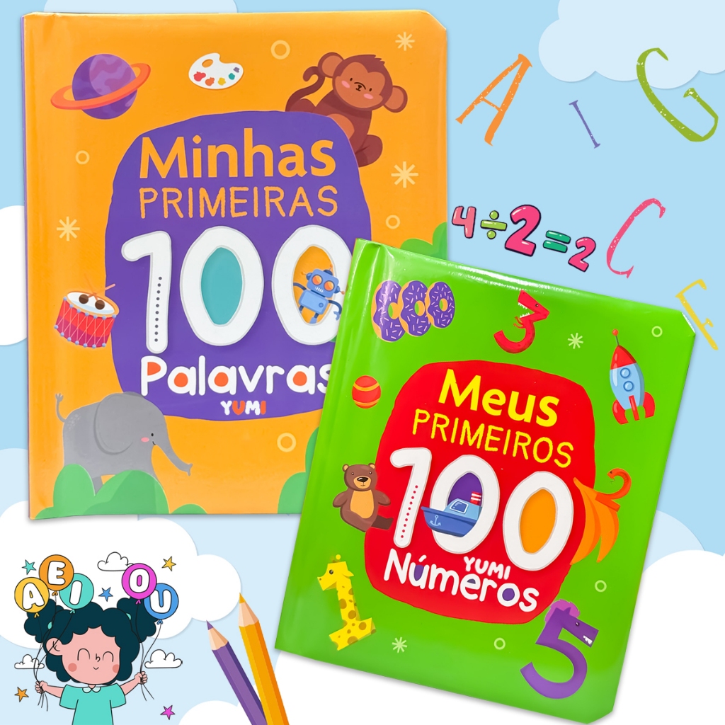 Livro Do Bebê : Minhas 100 Primeiras Palavras Animais Ilustrado Para Crianças - Capa E Folhas Duras