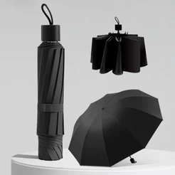 Sombrinha Guarda Chuva Grande Masculina Feminina Dobrável Preto Reforçado Contra Vento Cabe Na Bolsa Portátil