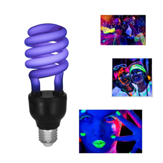 Lâmpada Luz Negra 30w Espiral 110v Efeito Neon Festa Balada em Oferta na Shopee