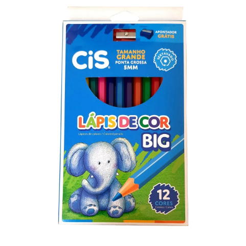 Lápis de Cor Cis Big C/12 Cores Sextavado