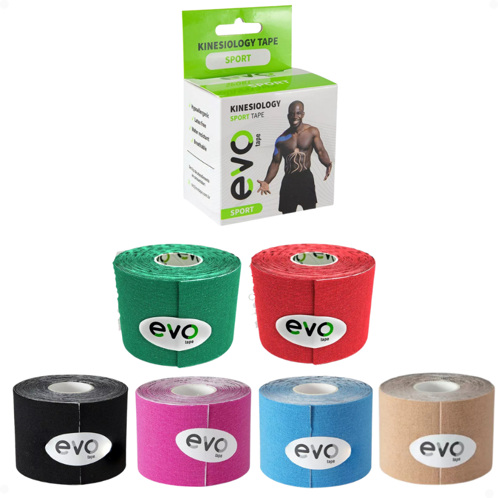 Kinesiology Sport Tape Bandagem Elástica Fita Kinesio Fisio Taping Adesiva Fisioterapia Esporte Dor
