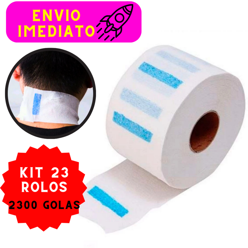 Kit 23 Rolos de Golas Higiênicas Alto Colante Impermeável Indispensável Contém 2300 Unidades