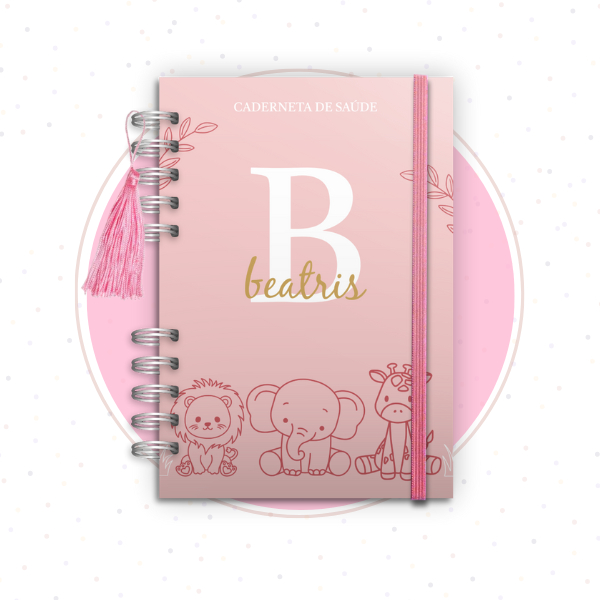 Caderneta de Saúde - Safari Luxo Baby Feminina - Personalizada