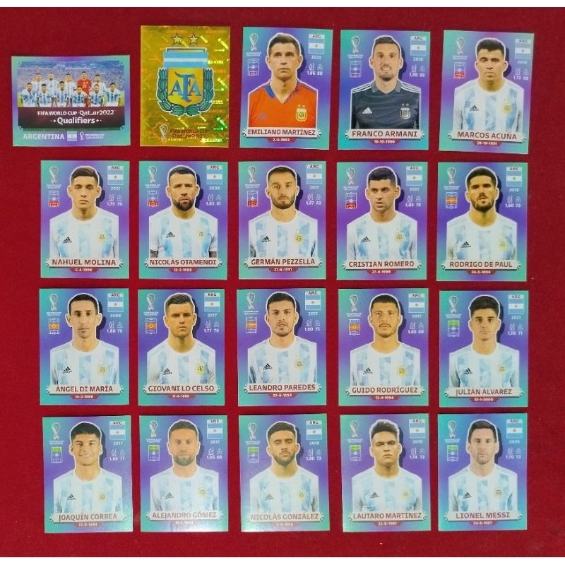 Figurinhas Avulsas da Copa do Mundo 2022 Seleção da Argentina (ARG)