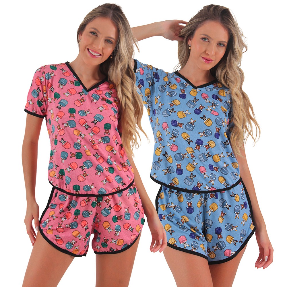 Kit 2 Pijamas Fadinha Soltinho Moda Feminina