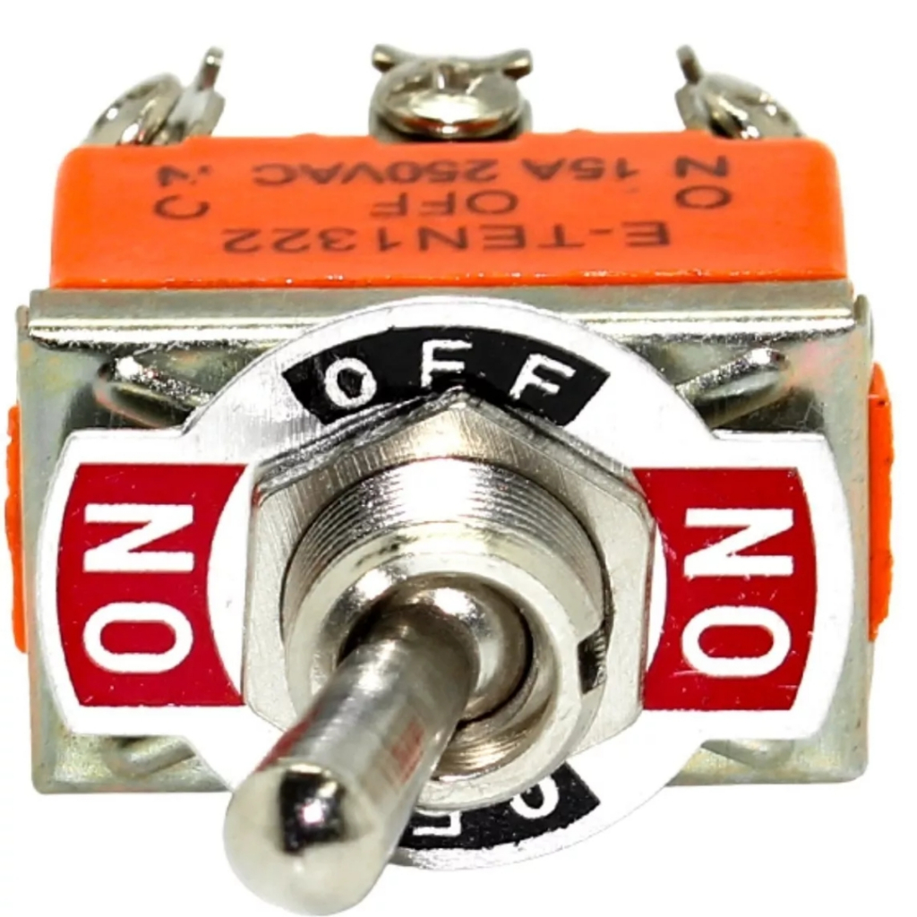Chave Alavanca Inversora 3 Posições (On/Off/On) 6 Terminais Kn-1322 15A 220V 110V em Oferta na Shopee