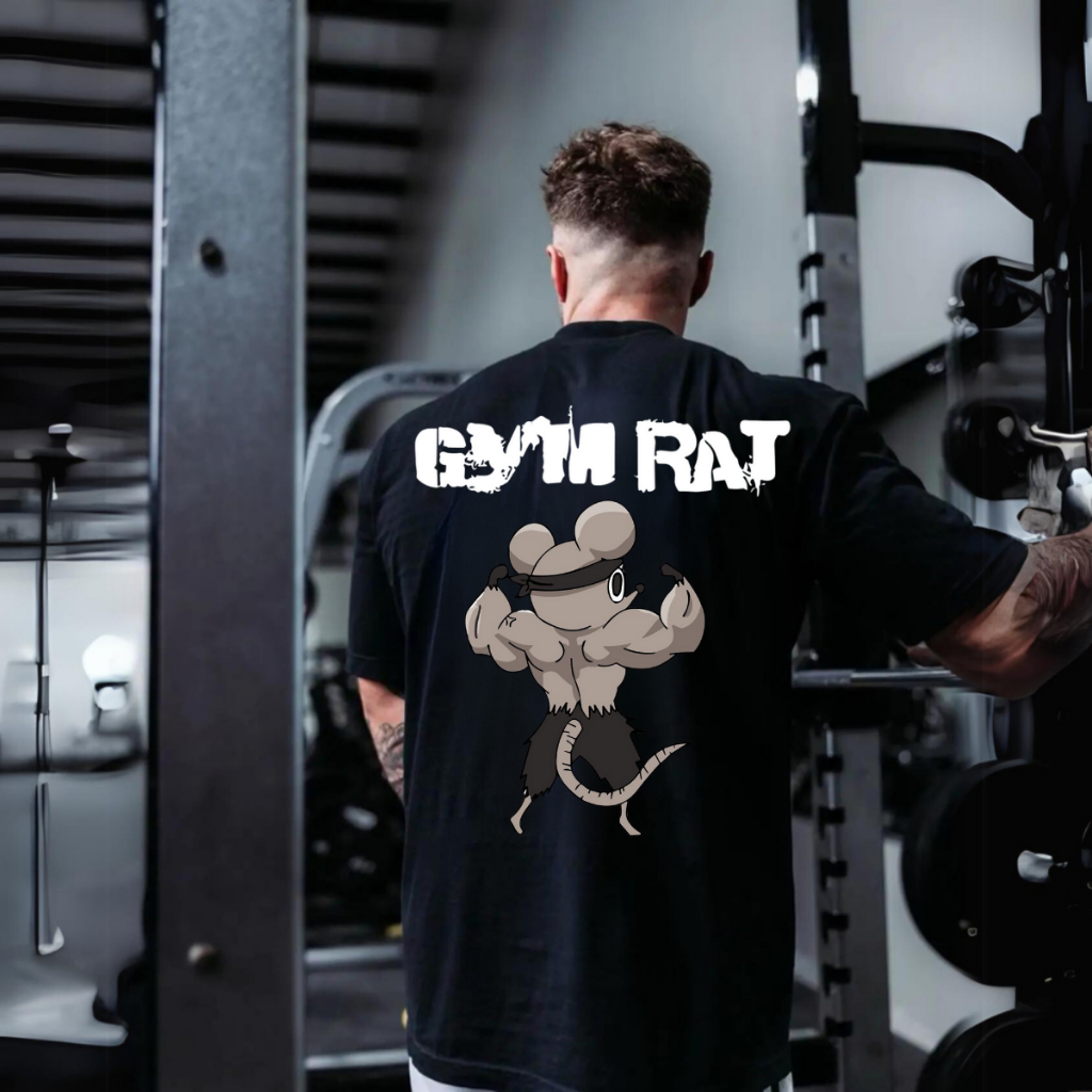 Camiseta Gym Rat Masculina Camisa Oversized Treino Academia Lançamento