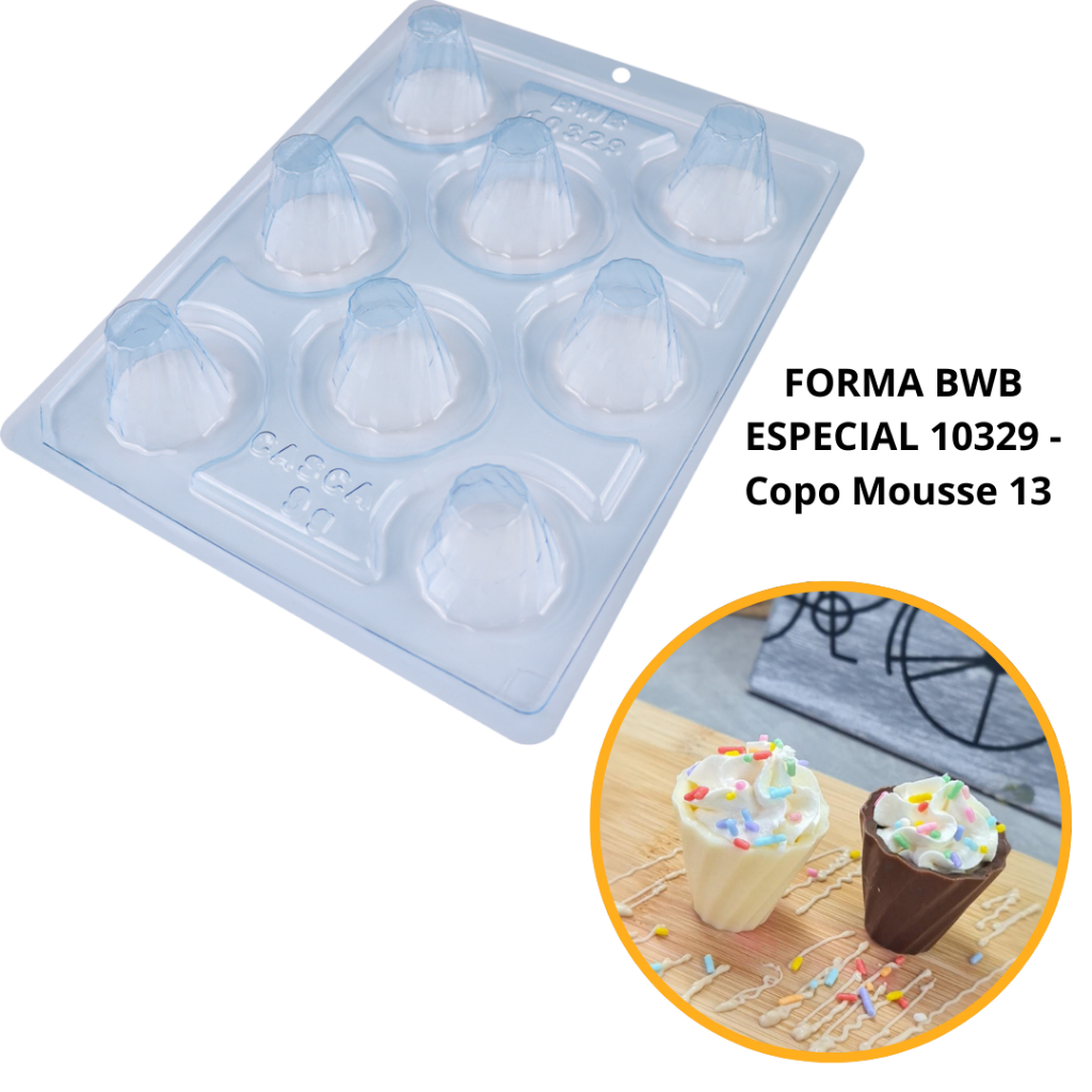 1~4 Forma BWB com Silicone (3 partes): COPO MOUSSE 13 - cod 10329 em Oferta na Shopee