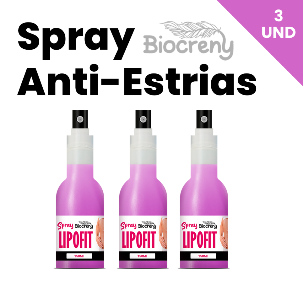 Kit 3 Spray Lipofit: Melhora Sua Circulação Sanguínea Redutor de Medidas Queima Gordura Reduz Celulite Estria 150ml cada em Oferta na Shopee