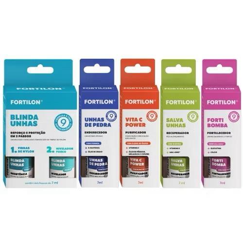 DAILUS FORTILON - KIT COMPLETO TRATAMENTO DE UNHAS ENDURECEDOR, FORTALECEDOR E RECUPERADOR em Oferta na Shopee