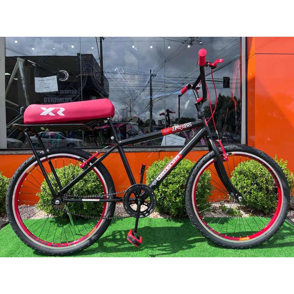 Bicicleta Bike Aro 24 C/ Banco de Mobilete Aros Aero Sem Marcha
